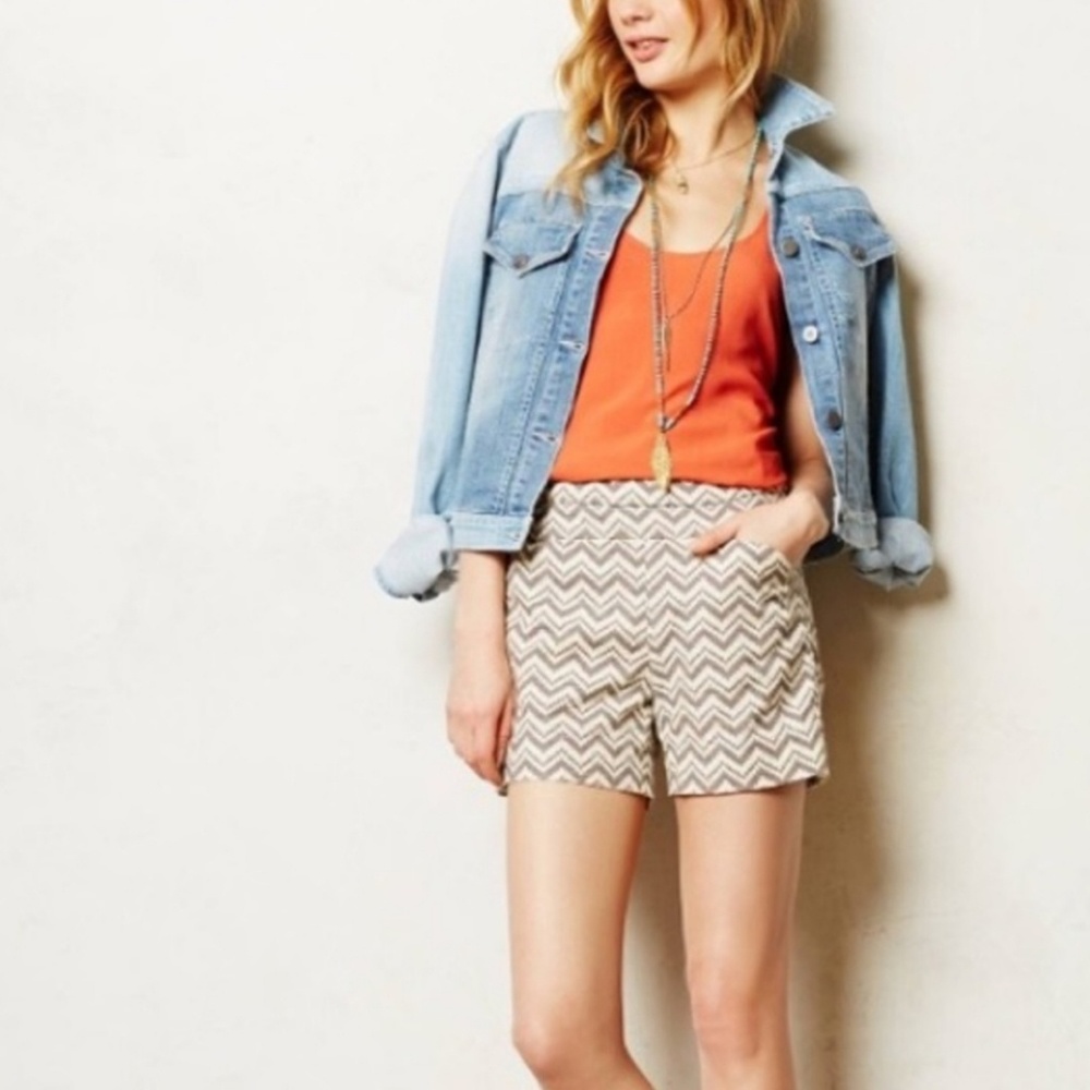 Anthropologie Cartonnier Melisma Chevron Shorts